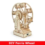 Creative Electric Ferris Wheel DIY Science Set Wooden Puzzle Craft Technology Educational Toys for Children Gift Idea