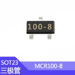100pcs MCR100-8 One-way Thyristor Silkscreen 100-8 Package SOT-23 1A/600V P2D SMD Transistor - Image 2