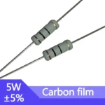 10pcs 5W 8R2 82R 820R 8K2 82K 820K 8.2 82 820 R K Ohm 1R-1M Carbon Film Resistor 5% - Image 3