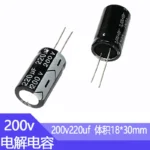 200v220UF 18x30mm  Aluminum Electrolytic Capacitors 200v 220uf 200wv 200vdc 220mf 220MFD 22uf 33uf 47uf 68uf 330uf 200v - Image 3