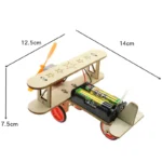 Wooden DIY Airplane Kids Puzzles Helicopter School Projects Experiment Kits Science Toys For Children Education - Image 3