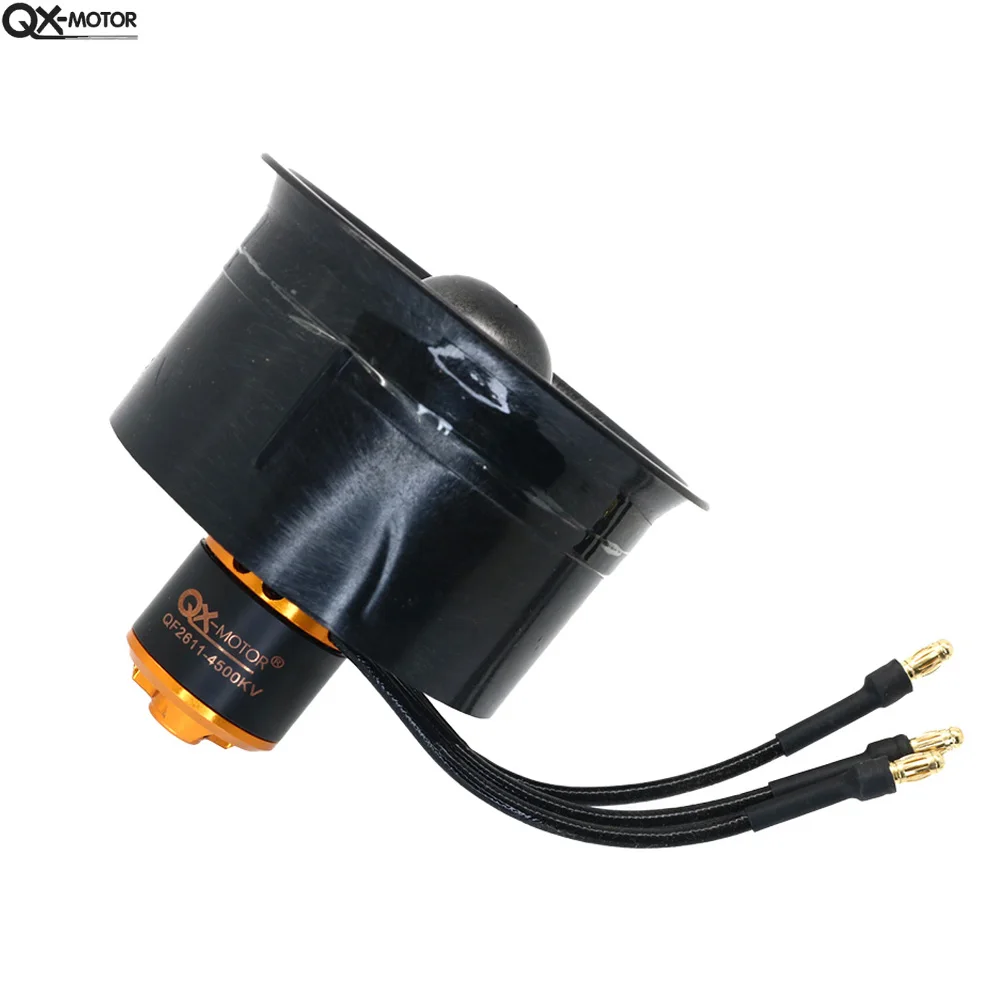 S00b2864774da4aa68478090e0a18398bI.webp QX-MOTOR 64mm EDF 5 Blades Ducted Fan with QF2822 Brushless Motor QF2611 4500KV for RC Jet Airplane Plane - Image 1