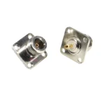 1PCS N type female jack RF coax connector 4-hole panel mount with solder cup,silver - Image 2