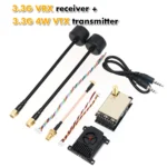 AneegFpv 3.3G 3.5G 4W VTX 16CH+3.3Ghz Analog VRX Wireless Video Audio Transmitter Receiver For FPV Long Rang RC Racing Drone - Image 9