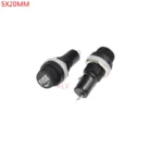 10PCS 5*20MM BLACK GLASS FUSE HOLDER 5*20 insurance tube socket fuseholder for 5X20MM 5X20