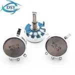 5PCS WH5 1K 2K 10K 47K 4K7 470R 100K 470K 220K 1K5 22K 1M Ohm WH5-1A 3-Terminals Round Shaft Rotary Taper Carbon Potentiometer - Image 2