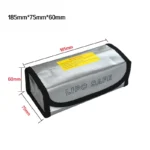 High Quality Fireproof & Waterproof Explosion-proof RC LiPo Battery Safety Bag Safe Guard Charge Sack 90*64*50MM - Image 9