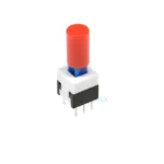 30PCS 8X8MM Self lock push button switch + red cap Micro TAcT Key Switch Self-locking power SWITCH ON/OFF 8*8 8X8 inching - Image 3