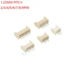 20pcs MICRO JST connector 1.25MM PITCH MALE pin header 2P/3P/4P/5P/6P/7P/8P/9P/10P/11P/12P Straight needle FOR PCB BOARD 1.25