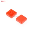 50PCS square Tactile Button caps for B3F-4055 12X12X7.3MM Micro TACT Key SWITCH FOR ARDUINO 12*12*7.3MM 12X12X7.3 SWITCHES - Image 6