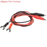 Alligator Clips TO U Type Terminal 1M Crocodile Wire 6MM Y Type Terminal Jumper cable for Sound box speaker stereo