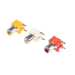 5pcs 1 way/1 hole rca audio female jack AV Audio input socket connector  Lotus row Amplifier Interface Signal/red yellow white - Image 2