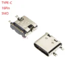 10pcs Usb 3.1 type-c 16pin Female Connector For Mobile Phone Charging Port Charging Socket Tow Feet Plug