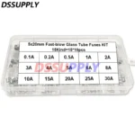150PCS/Set 5*20 Free Box Fast-blow Glass Tube Fuses Car Glass Tube Fuses Assorted Kits, 5X20mm Fusiveis 0.1A-30A Household Fuses - Image 4