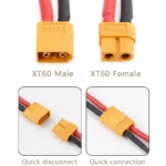 XT60 Connector Male & Female Plug with 10/20/30/50CM 12 AWG Silicone Wire for RC Airplane Quadcopter Lipo Battery ESC FPV Drone - Image 3