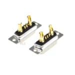 1PCS 7W2 30A Gold plated MALE FEMALE high current CONNECTOR D-SUB adapter solder type 5+2 plug jack high power 7 Power Position - Image 2
