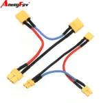 XT60 XT30 EC5 T XT90 TRX Plug Parallel Battery Connector Cable Extension O Separator Plug Adapter With Silicon Wire For Rc Model