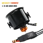 QX-Motor 70mm EDF 4s 6s QF2827 Brushless motor 12 Blades Ducted Fan w/ 80A 60A 3-6S Esc for RC EDF Jet Aircraft Airplane - Image 8
