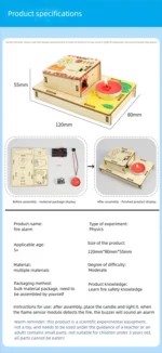 DIY Fire Alarm Circuit Kit Puzzle Handmade Science Technology Educational Kit Puzzle STEM Toy Gift for Children - Image 7
