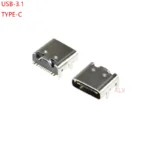 10PCS USB-3.1 TYPE-C SMD FEMALE SOCKET 16P 16 PIN DIP4 SMT Hd transmission interface for Smartphones end plug Charging plug