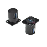 1PCS right angle D type metal usb female socket panel mounting holder adapter usb 3.0 female to female connector for 86 panel - Image 3