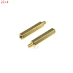 20PCS M3*22+4MM Hex head BRASS Spacing Screw Threaded Pillar PCB STANDOFF SPACER M3 22+4MM Hexagonal Stud Spacer 22+4 22MM+4MM