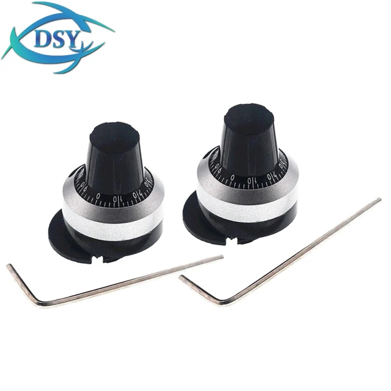 1Set WXD3-13 3590S 3590S-2 6.35mm Precision Scale WXD3-12 4mm Knob New Potentiometer Knob Equipped With Multi-Turn Potentiometer
