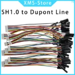 10Pcs SH1.0 to Dupont line  electronic wire-2P/3P/4P/5P/6 Pin To 2.54mm Dupont Male/Female Wire Connector Color Cable