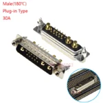 1Pcs 13w3 30A Gold Plated Male Female High Current Power Connector D-Sub Adapter Solder/Plug-in Type 10+3 Plug Jack 13Pin DB - Image 6
