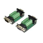 1PCS Double DB9 9PIN male female serial port connector to terminal block adapter D-SUB COM RS232 TO RS485 converter Board