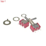 2pcs Sh t80-t t8013-sebq Locking Lever 3pin 2position on-on Spdt Toggle Switch Rocker Switch 6mm 3a/250vac Self Locking