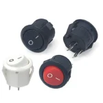 10PCS 15mm 2Pin 2 Block Push Button Switch SPST 3A 250V KCD1-105 KCD1 Snap-in On Off Round Rocker Switch Black Red White - Image 11