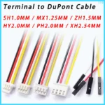 10PCS Dupont Line to SH1.0/MX1.25/ZH1.5/HY2.0/PH2.0/XH2.54 Cable 1P Female 2/3/4/5/6/P 20CM  26AWG 28AWG Jumper Wire