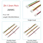 5/10Pcs JST ZH-1.5mm Pitch Male Plug Connector With Wire 100/200/300mm Cable 2/3/4/5/6/7/8/9/10P Pin Jumper Line For Arduino