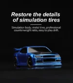 Turbo Racing 1:76 C64 Drift RC Car With Gyro Radio Full Proportional Remote Control Toys RTR Kit For Kids and Adults - Image 14