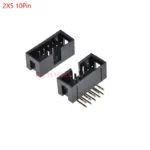 5/10Pcs Right Angle 6/10/20/26/34/40 Pin 2.54mm Pitch Male Socket Idc Box Header Pcb Connector Double Row 10p/20p/40p Dc3 Header - Image 6