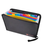 Portable Fireproof Water Resistant Document Bag Large Capacity Money File Folder Safe Bag with A4 Size 12 Pockets Zipper Closure - Image 8