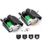 VGA Solderless Joint DB15 /3+9 Locking Type 3 Rows of 15 Needles Male Female Connector Computer Monitor Projector Terminal - Image 2