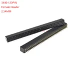 2pcs 3x40 Pin 3 Row Straight Female Pin Header 2.54mm Pitch Strip Connector Socket 3*40 40p 40pin 120 Pin For Pcb Board
