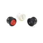 5/10Pcs 15mm 16mm Diameter 2pin Red White Black Mini Round Push Button Rocker Switch On/Off Power Switches 3a/250v 6a/125v - Image 2