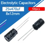 25V470uf 8x12mm Aluminum Electrolytic Capacitor 470uf 25v 470uf25v 25v470mf 470mf25v 25v470MFD 470mf 470MFD 25wv 25vdc - Image 2