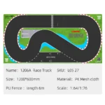 LDARC Portable Race Track Rubber Mat 160x90mm 120x60mm 240x120mm 240x240mm RC 1/76 1/64 1/58 Mini Car Track Race Accessory - Image 13
