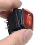 Waterproof Kcd kcd4-2x1n 4pin Red Push Button With Light Rocker Switch on/off   Power Switches 16a/250v 20a/125v 21.5x26mm - Image 4