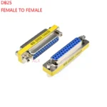 2pcs Db25 25pin Female To Female Serial Port Connector d-sub Com Connectors 25 Pin 25p Mini Gender Changer Adapter