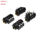 2/5PCS 6.35mm/6.35 Stereo Audio Microphone Female Socket/Jack Connector 6.3mm 6P/6Pin For PCB Plug-in