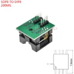 2PCS SOP8 TO DIP8 ez programmer adapter socket 200MIL 208MIL SOCKET CONVERTER MODULE test chip IC W25Q32 W25Q64 MX25L EEPROM