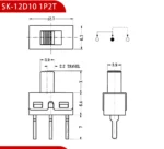 10PCS Slide Switch Micro-power Toggle Switch Single and Double-row Direct-inserted Horizontal Sliding Second Gear Third Gear - Image 27