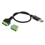 1PCS USB TYPE A Male/Female PLUG TO Screw TERMINAL 5PIN CONNECTOR WITH 25CM WIRE USB ADAPTER USB A TO TERMINAL - Image 3
