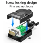 VGA Solderless Joint DB15 /3+9 Locking Type 3 Rows of 15 Needles Male Female Connector Computer Monitor Projector Terminal - Image 5