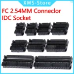 10Pcs FC 2.54mm Pitch 6P/8/10/12/14/16/18/20/24/26/30/34/40 Pin IDC Socket Connector Double Row Female Header for 1.27mm Wire